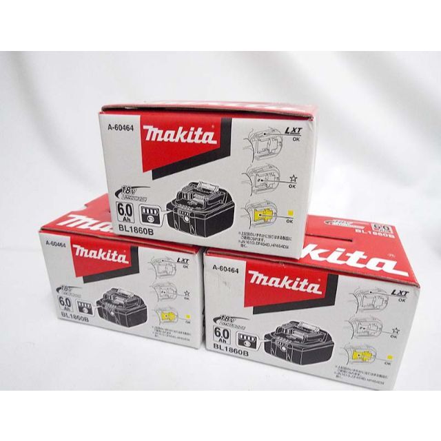 マキタ バッテリー 純正品 BL1860B 3個 18V 6.0Ah リチウム
