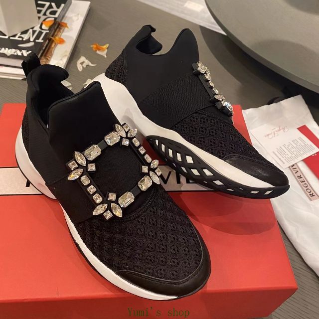 ROGER VIVIER ビジュー ヴィヴラン ストラスバックル スニーカー - www