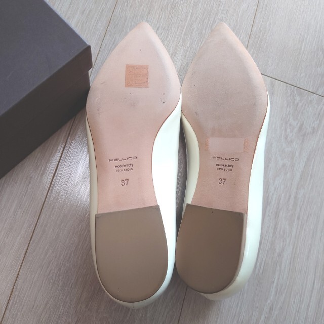 新品*ペリーコ PELLICO フラットパンプス ポインテッド エナメル 37-