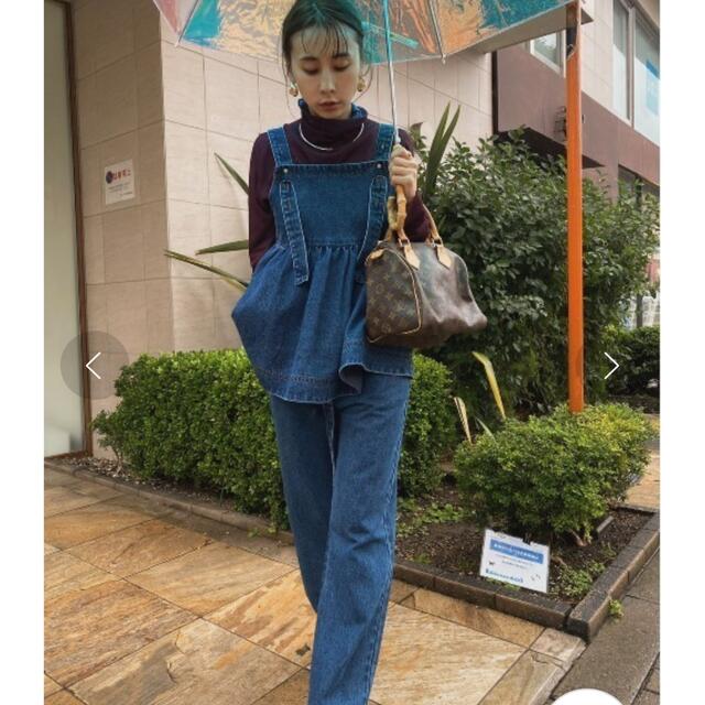 パンツAMERI FRILL DENIM SET UP