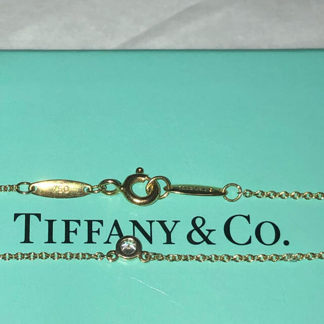 Tiffany & Co. - ティファニー バイザヤードネックレス YG K18 750の