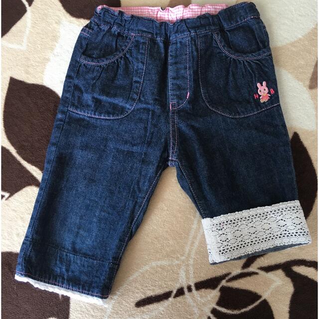 mikihouse(ミキハウス)の専用‼️ミキハウス  ハーフパンツ　デニム キッズ/ベビー/マタニティのキッズ服女の子用(90cm~)(パンツ/スパッツ)の商品写真