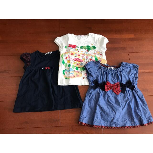 familiar(ファミリア)の美品　ファミリア  トップス　100 キッズ/ベビー/マタニティのキッズ服女の子用(90cm~)(Tシャツ/カットソー)の商品写真