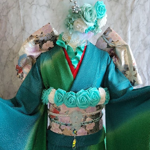 グラデーション振袖 ラメ正絹 フルセット 成人式の通販 by Rー5|ラクマ