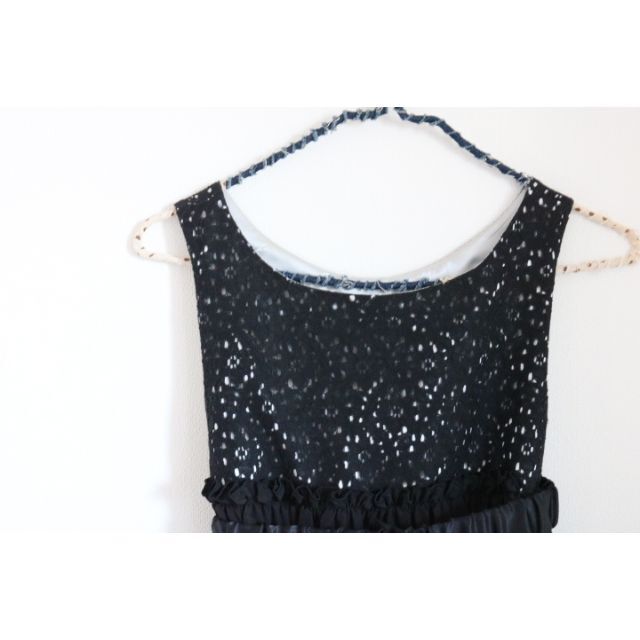 FELISSIMO(フェリシモ)のブラックレースワンピース レディースのフォーマル/ドレス(ミディアムドレス)の商品写真