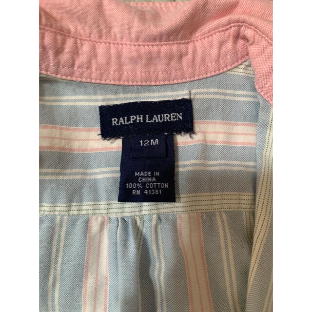 Ralph Lauren(ラルフローレン)のラルフローレン シャツワンピース 12M キッズ/ベビー/マタニティのベビー服(~85cm)(ワンピース)の商品写真