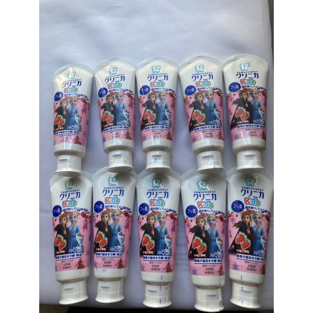 LION - クリニカkidsいちご香味60g10個セット アナ雪パッケージの通販 