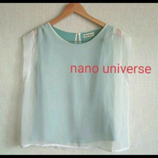 ナノユニバース(nano・universe)の《nano universe》シースルー シフォン シャツ ブラウス(シャツ/ブラウス(半袖/袖なし))