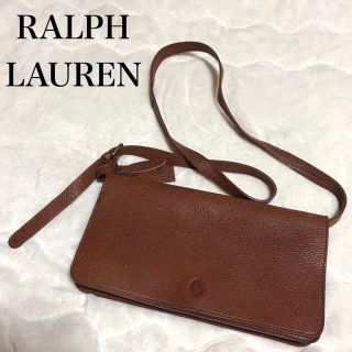 ラルフローレン(Ralph Lauren)のラルフローレン 横長 ショルダーバッグ ボックス ヴィンテージ オールレザー(ショルダーバッグ)