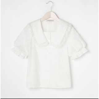 メゾピアノジュニア(mezzo piano junior)のメゾピアノ新品タグ付きビッグカラーブラウス160(Tシャツ/カットソー)