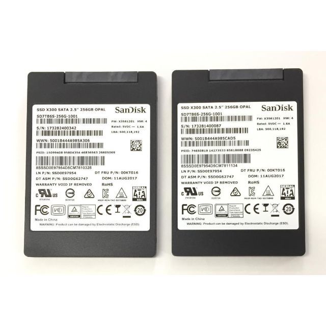 RY-420-SanDisk 256GB SSD 2.5インチ 厚み7㎜  2点