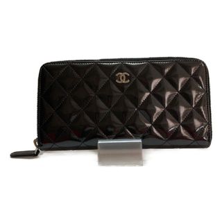 シャネル(CHANEL)の□□シャネル マトラッセ ラウンドファスナー　パテントレザー A50097(財布)