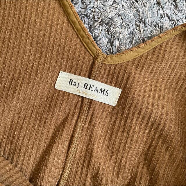 Ray BEAMS  コーデュロイ ベロア Vネック サロペット