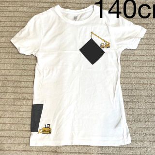 グラニフ(Design Tshirts Store graniph)のグラニフ　はたらくくるまTシャツ　半袖　140cm  クレーン車　ブルドーザー(Tシャツ/カットソー)