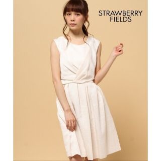 ストロベリーフィールズ(STRAWBERRY-FIELDS)の新品タグ付き ストロベリーフィールズ ブレンダJQ ワンピース ドレス 2 M(ひざ丈ワンピース)