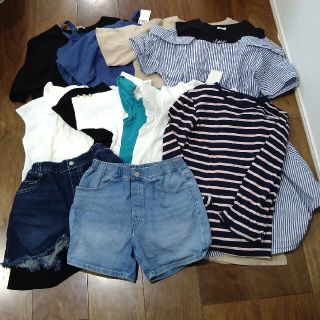 ジーユー(GU)の新品あり150女の子用お洋服まとめ売り14点ワンピーストップスボトムス(その他)