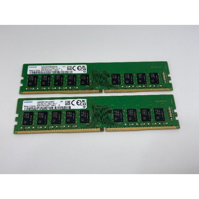 SAMSUNG DDR4-3200 ECC Unbuffered 16GBx2枚