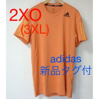 アディダス(adidas)の大きいサイズ◆新品◆(2XO)(3XL)アディダス オレンジ色速乾冷却Tシャツ(Tシャツ/カットソー(半袖/袖なし))