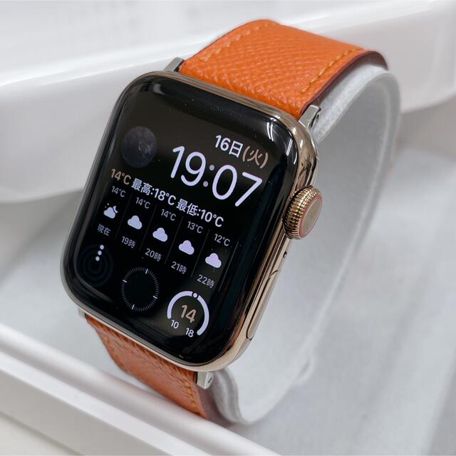 腕時計(デジタル)Apple Watch series5 ゴールドステンレス アップルウォッチ