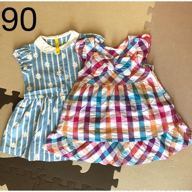 SunnyLandscape(サニーランドスケープ)の可愛いワンピース　90 2点セット キッズ/ベビー/マタニティのキッズ服女の子用(90cm~)(ワンピース)の商品写真