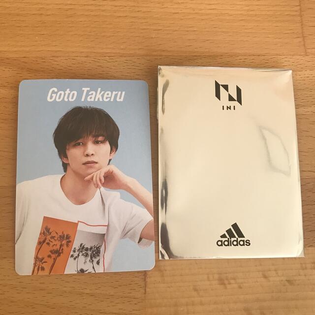 adidas(アディダス)のアディダス×INI！トレカ　後藤威尊　裏面ピンク エンタメ/ホビーのタレントグッズ(アイドルグッズ)の商品写真