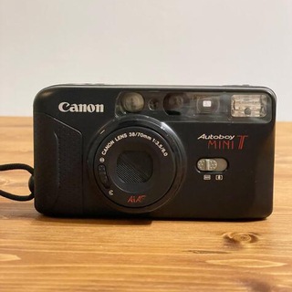 キヤノン(Canon)のフィルム3本付【完動美品】Canon Autoboy minit(フィルムカメラ)