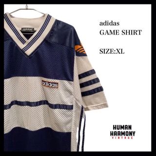 アディダス(adidas)のadidas アディダス　GAME SHIRT ゲームシャツ　半袖　古着(その他)