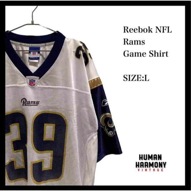 Reebok(リーボック)のReebok リーボック　NFL TEAM RAMS ラムズ　ゲームシャツ　古着 メンズのトップス(その他)の商品写真