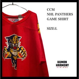 シーシーエム(CCM)のCCM NHL TEAM PANTHERS パンサーズ　ゲームシャツ　古着(その他)