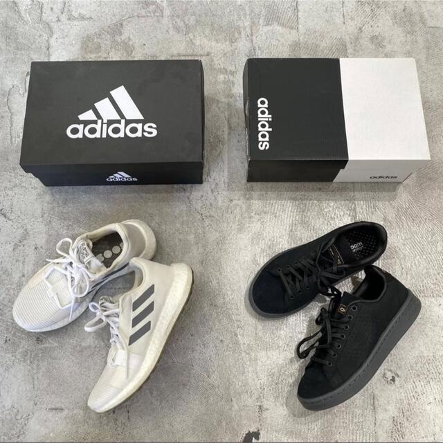 海外花系 新品 訳あり 22cm adidas スニーカー 2足セット - 通販 - www