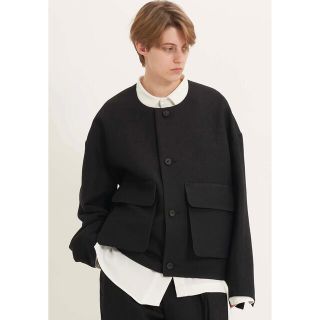 【新品】ETHOSENS Collarless blouson(ブルゾン)