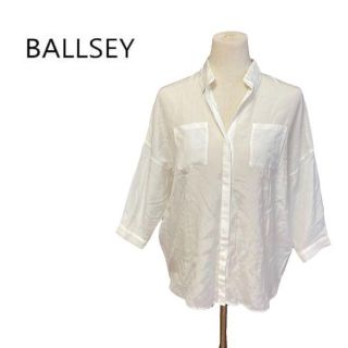 ボールジィ(Ballsey)のBALLSEY ボールジィ　シャツ　トップス　白　ホワイト　薄手　38(シャツ/ブラウス(長袖/七分))