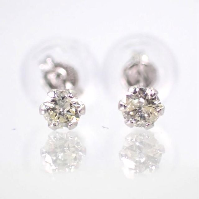 PT900 ダイヤモンド ピアス 0.05ct、0.05ct[i2-4］