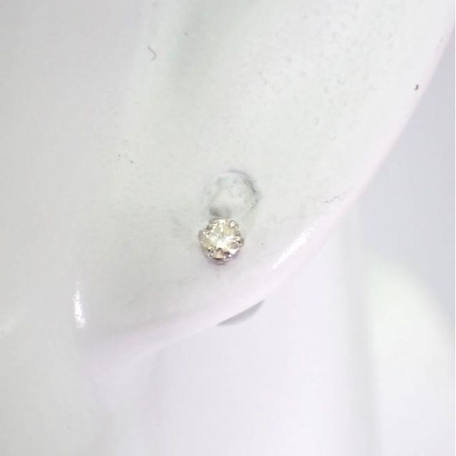 PT900 ダイヤモンド ピアス 0.05ct、0.05ct[i2-4］