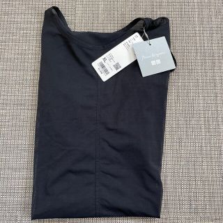 ユニクロ(UNIQLO)のUNIQLO シアークルーネックT black XL(Tシャツ(長袖/七分))