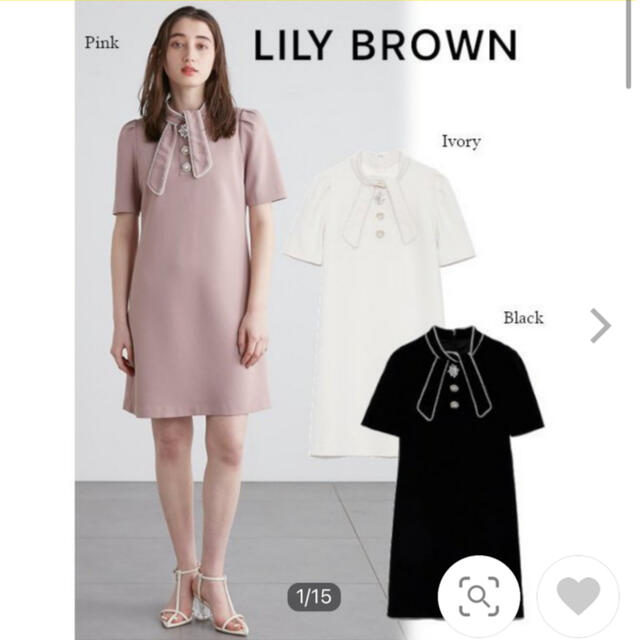 トレンド LILY BROWN フロントビジュー ミニワンピース thebrazilian.co.uk