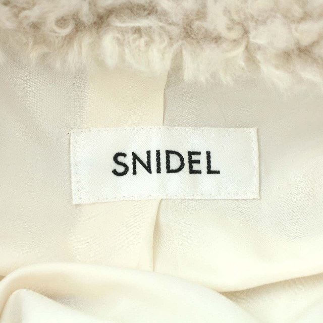 SNIDEL(スナイデル)のスナイデル ロングレディモッズコート フード ジップアップ ウール混 アイボリー レディースのジャケット/アウター(モッズコート)の商品写真