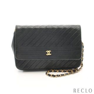 CHANEL - ココマーク ストライプステッチ チェーンショルダーバッグ