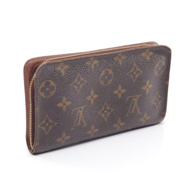 LOUIS VUITTON(ルイヴィトン)のポルトモネジップ モノグラム ラウンドファスナー長財布 PVC レザー ブラウン レディースのファッション小物(財布)の商品写真