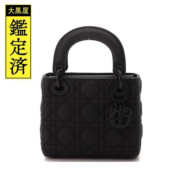 LADY DIOR カナージュミニバッグ ブラック ウルトラマット 433