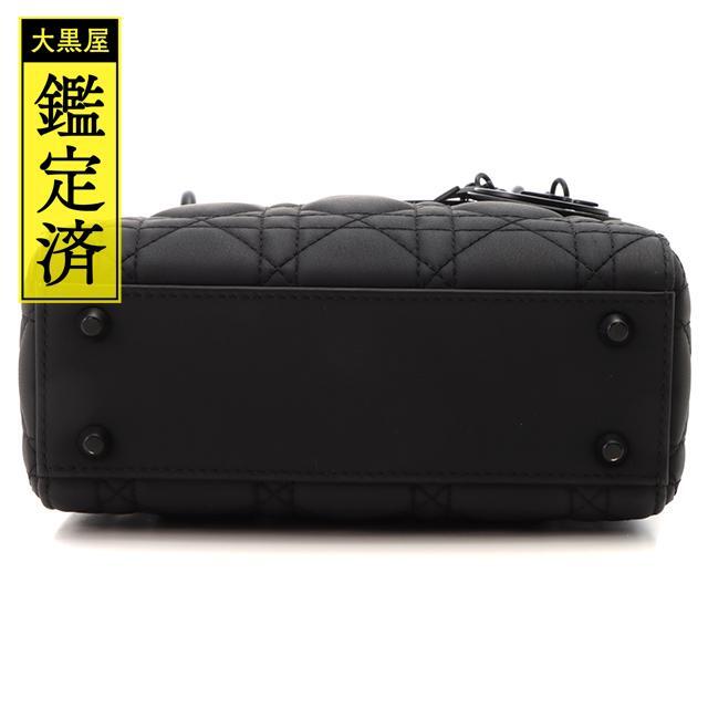 LADY DIOR カナージュミニバッグ ブラック ウルトラマット 433 | www