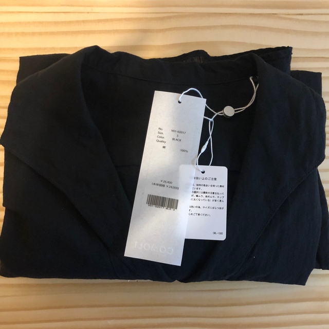 COMOLI ベタシャンスキッパー半袖シャツ サイズ3 ブラック　22ss 1
