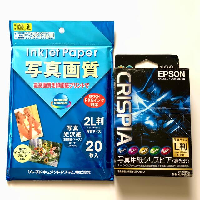 EPSON(エプソン)のエプソン 写真用紙クリスピア高光沢 L版100枚入り 他 インテリア/住まい/日用品のオフィス用品(オフィス用品一般)の商品写真