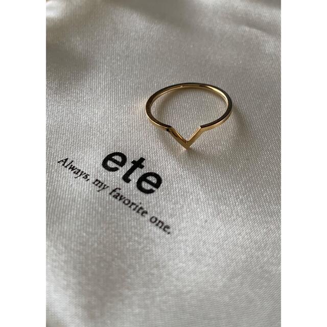 ete(エテ)のete K10YGレイヤード　トライアングル　リング レディースのアクセサリー(リング(指輪))の商品写真
