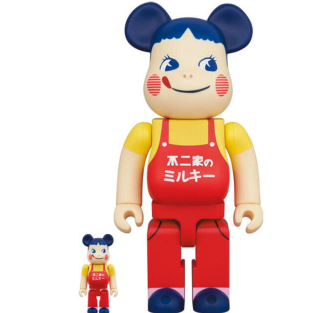 フィギュアペコちゃん be@rbrick ホーロー看板 100&400%