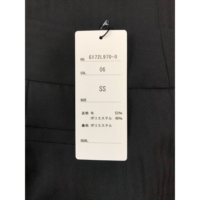 AOKI(アオキ)のLES MUES パンツスーツ スリム ウォッシャブル 美品 黒ストライプ レディースのフォーマル/ドレス(スーツ)の商品写真