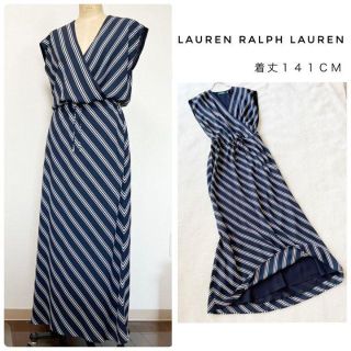 ラルフローレン(Ralph Lauren)のLauren Ralph Lauren マキシワンピース ネイビーストライプ 8(ロングワンピース/マキシワンピース)