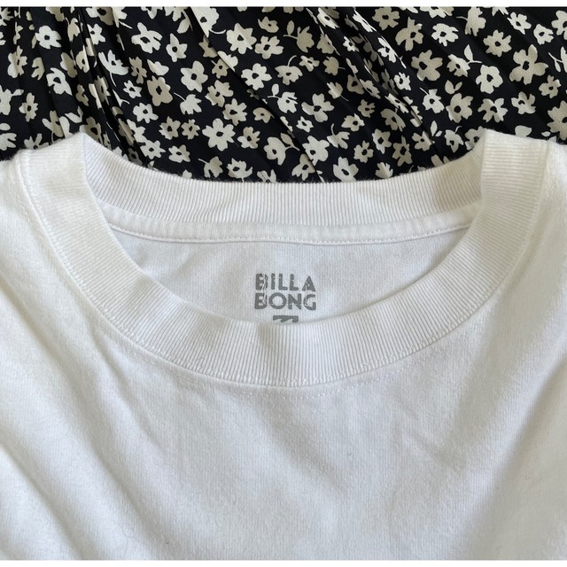 billabong(ビラボン)のBILLA BONG 白　ロングTシャツ レディースのトップス(Tシャツ(長袖/七分))の商品写真