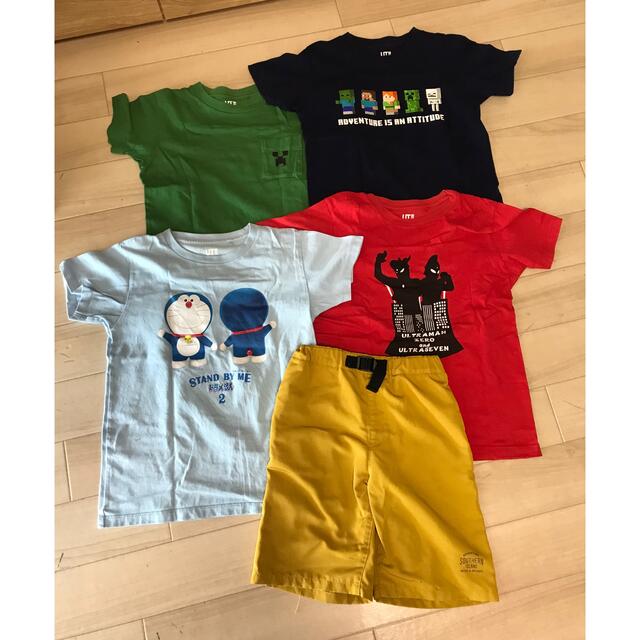 UNIQLO(ユニクロ)の子ども服　Tシャツ　半ズボン　130 キッズ/ベビー/マタニティのキッズ服男の子用(90cm~)(Tシャツ/カットソー)の商品写真