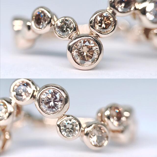 0.40ct カシケイ ベゼル ブラウン ダイヤモンドリング K18 ピンキー レディースのアクセサリー(リング(指輪))の商品写真